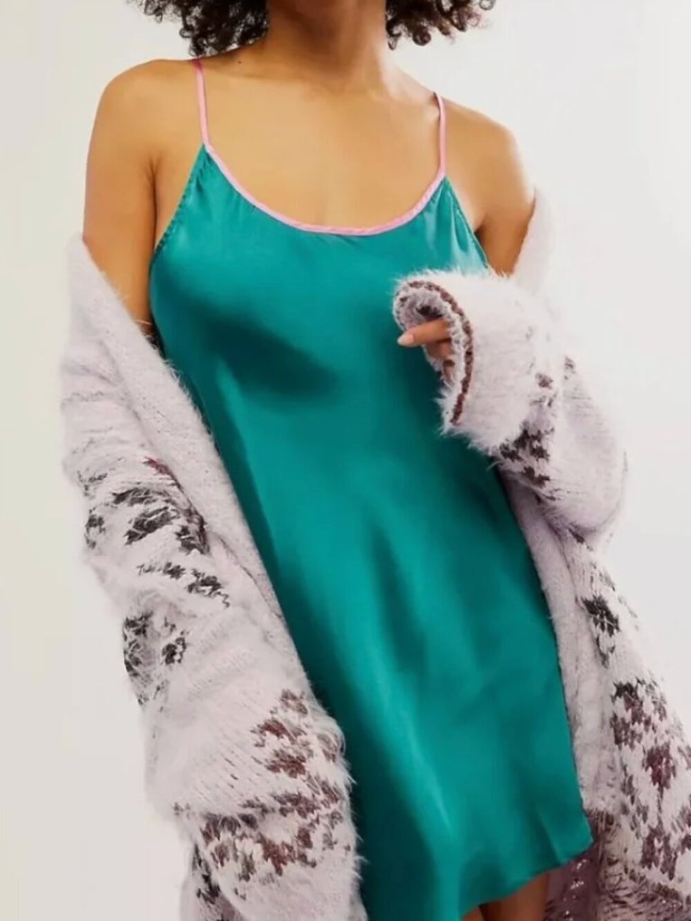 Free People Just What You Need Chemise Satin Slip Dress Size